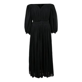 Chlo&eacute; Abito lungo garzato - female - Chlo&eacute; - Midi Dresses - Black - S - Dresses