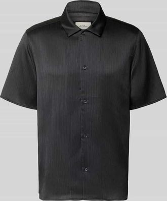 Les Deux Regular Fit Freizeithemd mit Kentkragen Modell Hector in Black, Gr&ouml;&szlig;e XXL