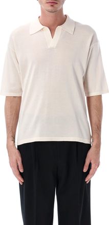 Roberto Collina Cotton Crepe Loose Fit Polo Shirt