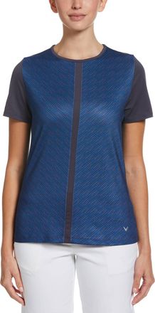 Callaway Womens Reflection Stripe Golf Top In Odyssey Gray