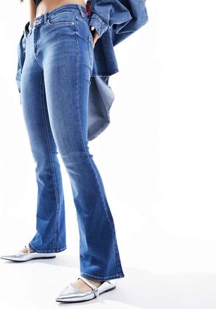 Only flare jeans in mid blue denim