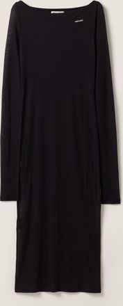 Miu Miu Long ribbed knit jersey dress