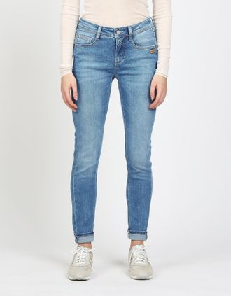 Gang Relax-fit-Jeans GANG 94AMELIE, Damen, Gr. 27, N-Gr, blau (azure blau), Denim/Jeans, Obermaterial: 90% Baumwolle, 6% Polyester, 4% Elasthan, bequem lan