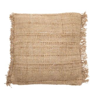 Bazar Bizar Funda de coj&iacute;n de algod&oacute;n en beige 60x60x10 cm