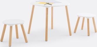 La Redoute Interieurs Tafel en 2 krukjes voor kinderen, Jimi