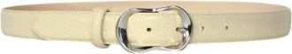Bergé Womens Curved Buckle Belt In Cream