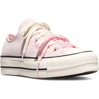 Converse Chuck Taylor All Star Lift Peached Low Top Platform Sneaker in Decade Pink/Egret/Black at Nordstrom, Size 10.5