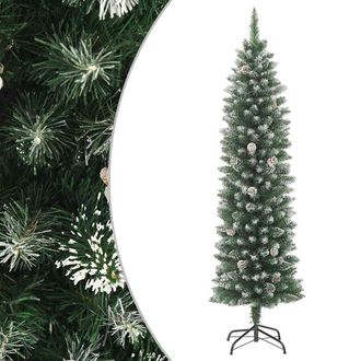 vidaXL Rbol De Navidad Artificial Estrecho Con Soporte Pvc 180 Cm Vidaxl