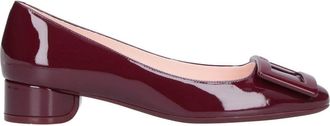 Roger Vivier Bordeaux U Look Patent Leather Flats