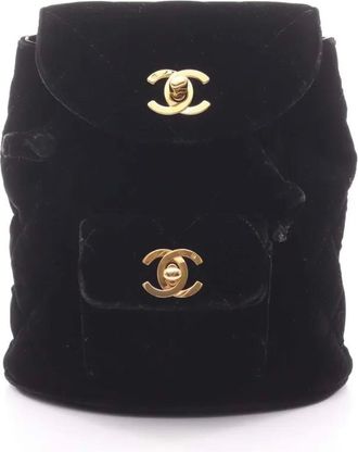 Chanel 1994-1996 Small Velvet Duma backpack - Nero