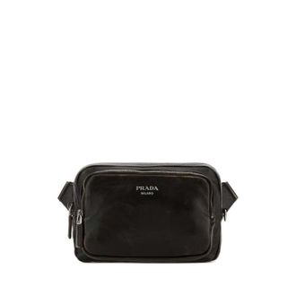 Prada Dark Brown Nappa Leather Crossbody Bag Moro Borse A Tracolla