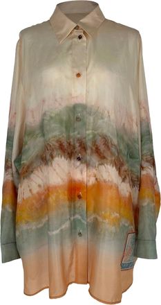 Zimmermann Daylight Relaxed Shirt in Multicolor Silk