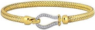 Delmar Two-Tone Cubic Zirconia Weave Bracelet in Gold at Nordstrom Rack