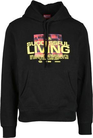 Diesel Hoodies & sweatvesten, Heren, Zwart, S, Katoen, Sweatshirt