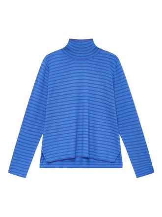 Maliparmi striped roll-neck top - women - Nylon/Viscose/Wool/Cashmere - L - Blue