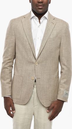 Corneliani CC COLLECTION Blazer Semifoderato in Misto Cotone con Tasche a Toppa Corneliani