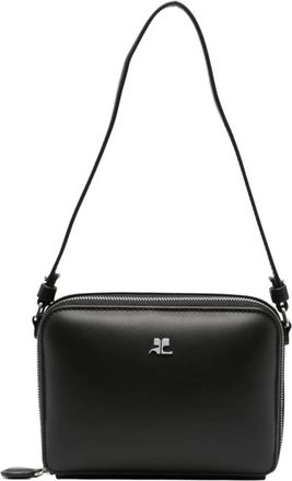 Courr&egrave;ges Shoulder Bags - Dames - Schoudertassen - Zwart - ONE Size - Leer - Tassen