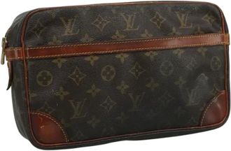 Louis Vuitton Pre-owned Tela clutches - - Pre-owned - Donna - Marrone - ONE SIZE