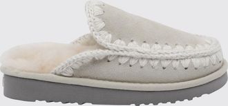 Mou Eskimo Suede Mules with Contrast Stitching and a Lightweight EVA Sole
