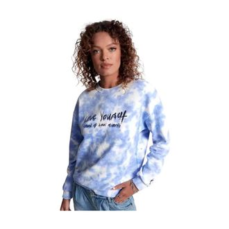 One Teaspoon Love Yourself SOS Tie Dye Sweater - Dames - Sweatshirts - Veelkleurig - 2XS - Katoen - Hoodies & sweatvesten