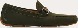 Ferragamo Men Gancini ornament driver Green Size 10.5