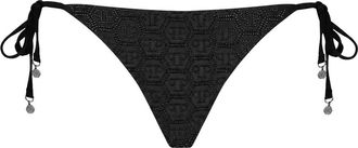 Philipp Plein Slip Monogram - Dames - Bikinis - Zwart - L - Badmode