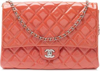 Chanel Patent Leather Chain Flap Clutch (Authentic Pre-Loved)