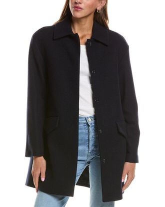 Theory Wool & Cashmere-Blend Cape Coat