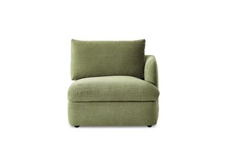Castlery Ollie Storage Right Arm Sofa with Removable Covers and Gaslift Storage for Green