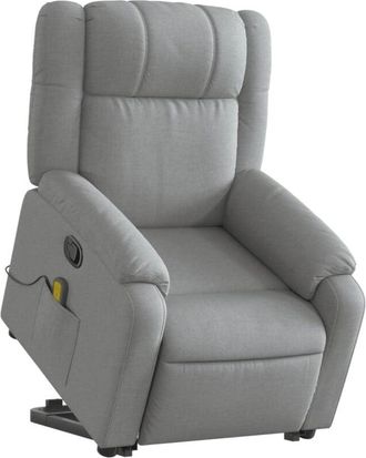 vidaXL Vidaxl - Sill&oacute;n De Masaje Reclinable De Pie De Tela Gris Claro