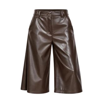 Marella Pantaloni in pelle - - Trousers - Donna - Marrone - L