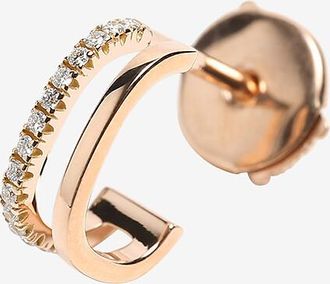 Vanrycke Einzelner Ohrring aus Roségold und Diamanten Charlie Double