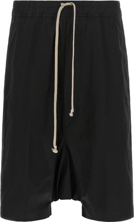 Rick Owens Black Solid Shorts