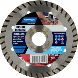 Norton Disco De Diamante Segmentado Actual Para Ladrillo Norton, Diam.125 Mm Norton