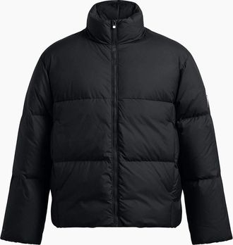 Under Armour Mens Solid Patterned Down Puffer Jacket - Black - Size: 40/Regular