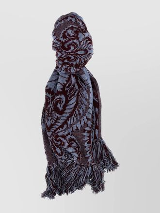 Etro wool jacquard scarf