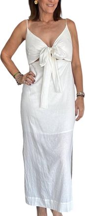 Dress To Twisted Bust Cropped Dress In White