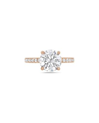 Diana M. Jewels 14K Rose Gold 13.00 Ct. Tw. Lab-Grown Diamond Ring