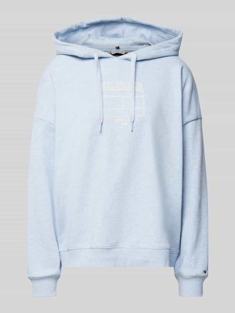 Tommy Hilfiger Oversized Hoodie mit &uuml;berschnittenen Schultern in Hellblau, Gr&ouml;&szlig;e L