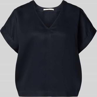 Lanius Lanius Relaxed Fit Bluse aus reinem Lyocell in Marine, Gr&ouml;&szlig;e 34