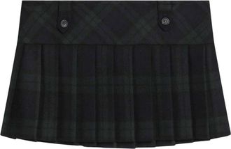 Miu Miu Mg 2534 Mini Rok - Dames - Korte rokken - Groen - S - Wol - Rokken