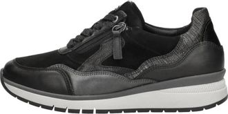Gabor Veterschoenen Laag 0364.53.01 - Dames - Sneakers - Zwart - 38 1/2 EU - Leer - Schoenen