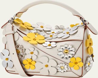 Loewe x Paulas Ibiza Puzzle Daisy Top-Handle Bag in Leather