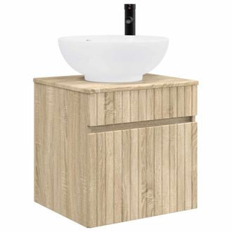 vidaXL Vanidad De Lavabo Montada En La Pared Roble Sonoma Vidaxl