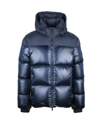 Add Blue Puffer Glossy Finish Polyamide Down Jacket