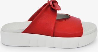 Saydo Womens Ryle Platform Slide In Red