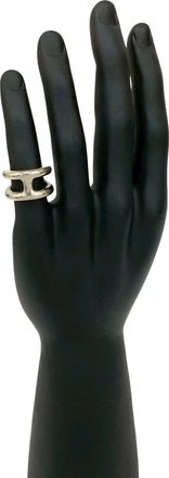 Herm&egrave;s Silver Silver 925 Band Ring (Pre-Owned)