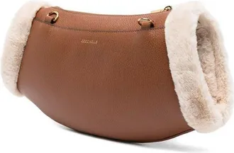 Coccinelle Womens Crossbody Bag Cognac-Natural Cow Leather - Crossbody-Bags Cognac/natural