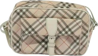 Burberry Pre-owned Cross Body Bags, female, Pink, Size: ONE SIZE Pre-owned Canvas Shoulder Bag