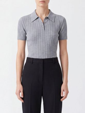 Toteme Polo slim fit in maglia di cashmere e seta a coste